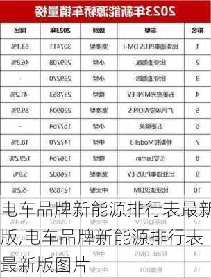 电车品牌新能源排行表最新版,电车品牌新能源排行表最新版图片-第3张图片-苏希特新能源