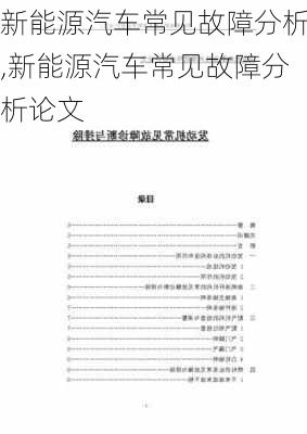 新能源汽车常见故障分析,新能源汽车常见故障分析论文-第2张图片-苏希特新能源