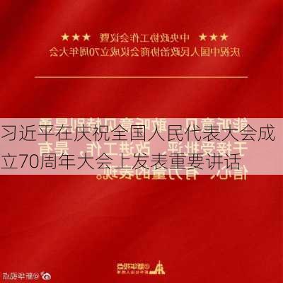 习近平在庆祝全国人民代表大会成立70周年大会上发表重要讲话-第3张图片-苏希特新能源