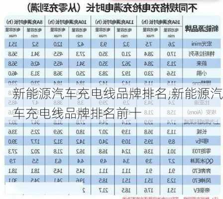 新能源汽车充电线品牌排名,新能源汽车充电线品牌排名前十-第2张图片-苏希特新能源