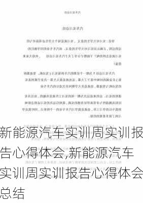 新能源汽车实训周实训报告心得体会,新能源汽车实训周实训报告心得体会总结-第2张图片-苏希特新能源