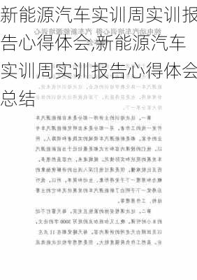 新能源汽车实训周实训报告心得体会,新能源汽车实训周实训报告心得体会总结-第1张图片-苏希特新能源