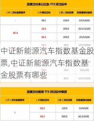 中证新能源汽车指数基金股票,中证新能源汽车指数基金股票有哪些