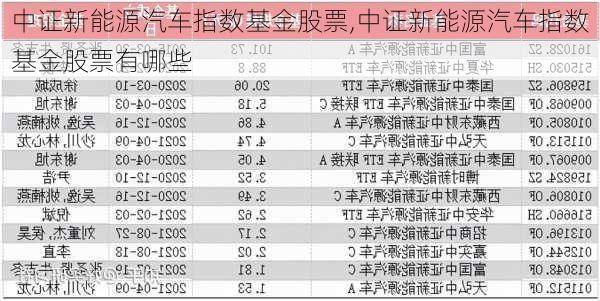 中证新能源汽车指数基金股票,中证新能源汽车指数基金股票有哪些-第3张图片-苏希特新能源