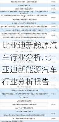 比亚迪新能源汽车行业分析,比亚迪新能源汽车行业分析报告-第1张图片-苏希特新能源