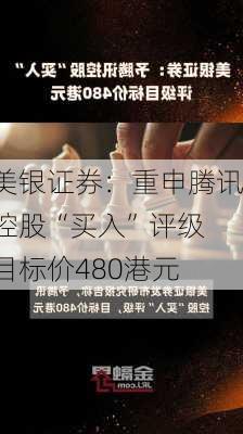 美银证券：重申腾讯控股“买入”评级 目标价480港元-第2张图片-苏希特新能源