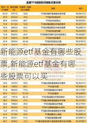 新能源etf基金有哪些股票,新能源etf基金有哪些股票可以买-第1张图片-苏希特新能源