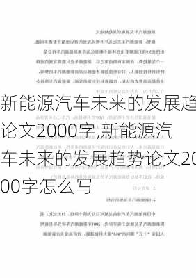 新能源汽车未来的发展趋势论文2000字,新能源汽车未来的发展趋势论文2000字怎么写-第3张图片-苏希特新能源