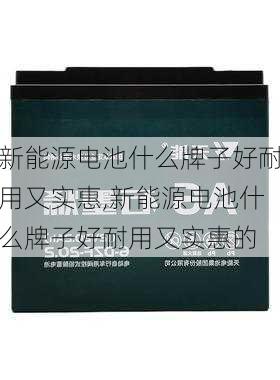 新能源电池什么牌子好耐用又实惠,新能源电池什么牌子好耐用又实惠的-第2张图片-苏希特新能源