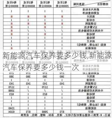 新能源汽车保养要多少钱,新能源汽车保养要多少钱一次