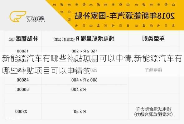 新能源汽车有哪些补贴项目可以申请,新能源汽车有哪些补贴项目可以申请的-第3张图片-苏希特新能源