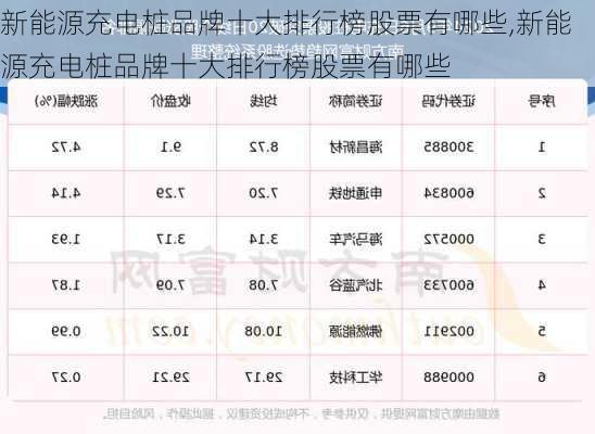 新能源充电桩品牌十大排行榜股票有哪些,新能源充电桩品牌十大排行榜股票有哪些-第1张图片-苏希特新能源