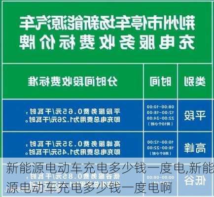 新能源电动车充电多少钱一度电,新能源电动车充电多少钱一度电啊-第1张图片-苏希特新能源