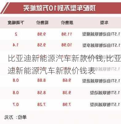 比亚迪新能源汽车新款价钱,比亚迪新能源汽车新款价钱表-第3张图片-苏希特新能源