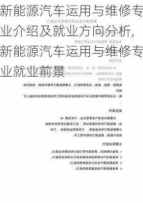 新能源汽车运用与维修专业介绍及就业方向分析,新能源汽车运用与维修专业就业前景-第2张图片-苏希特新能源