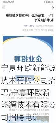 宁夏环欧新能源技术有限公司招聘,宁夏环欧新能源技术有限公司招聘电话-第1张图片-苏希特新能源