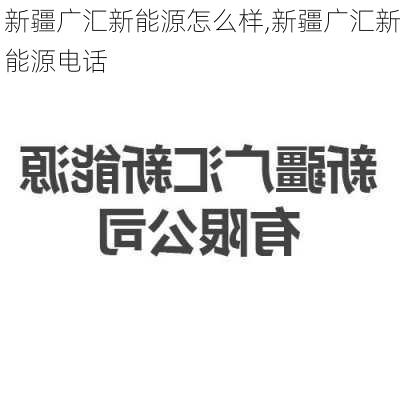 新疆广汇新能源怎么样,新疆广汇新能源电话-第3张图片-苏希特新能源