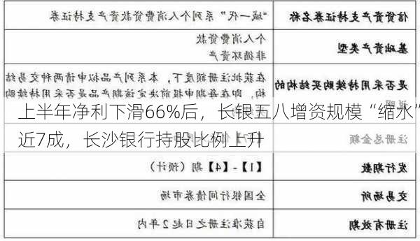 上半年净利下滑66%后，长银五八增资规模“缩水”近7成，长沙银行持股比例上升-第3张图片-苏希特新能源