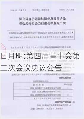 日月明:第四届董事会第二次会议决议公告-第1张图片-苏希特新能源