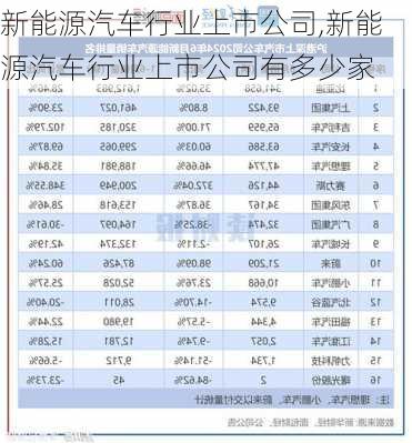 新能源汽车行业上市公司,新能源汽车行业上市公司有多少家-第2张图片-苏希特新能源