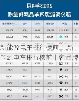 新能源电车排行榜前十,新能源电车排行榜前十名品牌-第3张图片-苏希特新能源