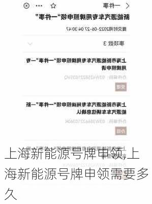 上海新能源号牌申领,上海新能源号牌申领需要多久-第1张图片-苏希特新能源