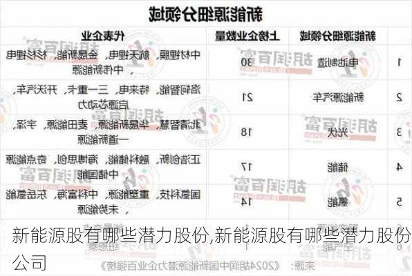 新能源股有哪些潜力股份,新能源股有哪些潜力股份公司-第1张图片-苏希特新能源