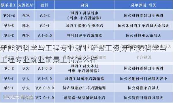 新能源科学与工程专业就业前景工资,新能源科学与工程专业就业前景工资怎么样-第1张图片-苏希特新能源