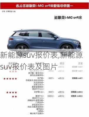 新能源suv报价表,新能源suv报价表及图片-第2张图片-苏希特新能源