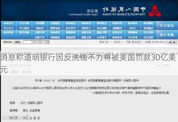 消息称道明银行因反洗钱不力将被美国罚款30亿美元-第2张图片-苏希特新能源