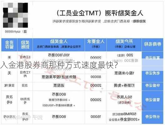 入金港股券商那种方式速度最快？-第2张图片-苏希特新能源