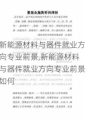 新能源材料与器件就业方向专业前景,新能源材料与器件就业方向专业前景如何-第3张图片-苏希特新能源