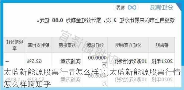 太蓝新能源股票行情怎么样啊,太蓝新能源股票行情怎么样啊知乎-第3张图片-苏希特新能源