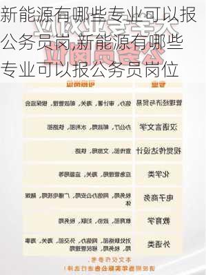 新能源有哪些专业可以报公务员岗,新能源有哪些专业可以报公务员岗位-第1张图片-苏希特新能源