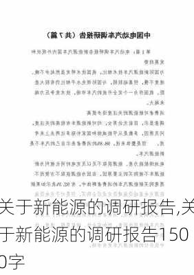 关于新能源的调研报告,关于新能源的调研报告1500字-第3张图片-苏希特新能源