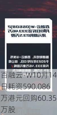 百融云-W10月14日耗资590.086万港元回购60.35万股-第1张图片-苏希特新能源