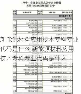 新能源材料应用技术专科专业代码是什么,新能源材料应用技术专科专业代码是什么-第3张图片-苏希特新能源