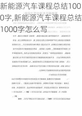 新能源汽车课程总结1000字,新能源汽车课程总结1000字怎么写-第2张图片-苏希特新能源