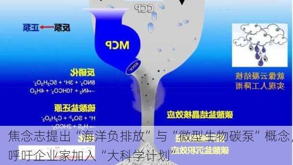 焦念志提出“海洋负排放”与“微型生物碳泵”概念，呼吁企业家加入“大科学计划”-第1张图片-苏希特新能源