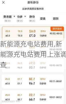 新能源充电站费用,新能源充电站费用上涨调查