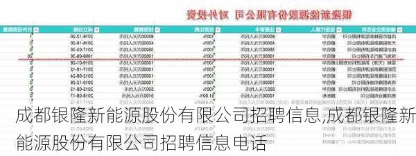 成都银隆新能源股份有限公司招聘信息,成都银隆新能源股份有限公司招聘信息电话-第3张图片-苏希特新能源