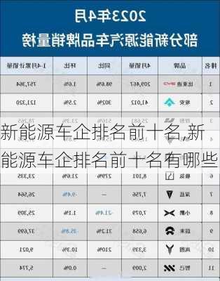 新能源车企排名前十名,新能源车企排名前十名有哪些-第2张图片-苏希特新能源