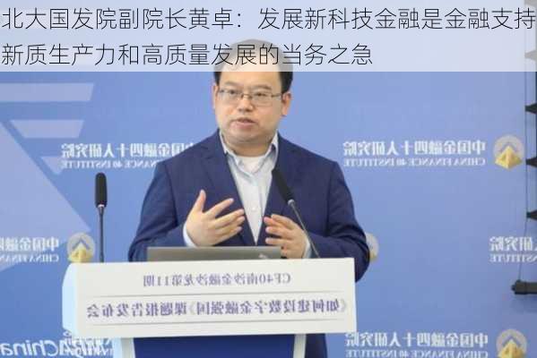 北大国发院副院长黄卓：发展新科技金融是金融支持新质生产力和高质量发展的当务之急-第1张图片-苏希特新能源