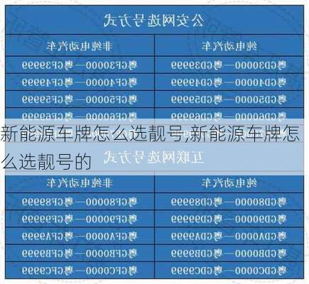 新能源车牌怎么选靓号,新能源车牌怎么选靓号的-第2张图片-苏希特新能源