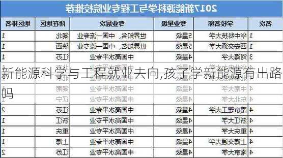 新能源科学与工程就业去向,孩子学新能源有出路吗-第3张图片-苏希特新能源