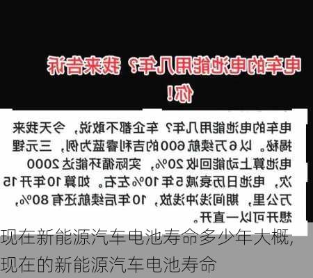 现在新能源汽车电池寿命多少年大概,现在的新能源汽车电池寿命-第1张图片-苏希特新能源