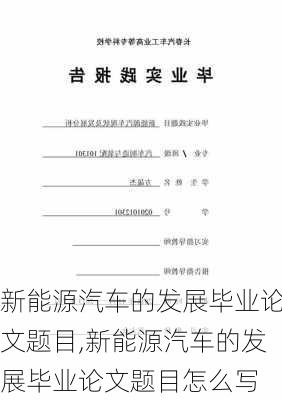 新能源汽车的发展毕业论文题目,新能源汽车的发展毕业论文题目怎么写-第3张图片-苏希特新能源