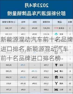 新能源混动汽车前十名品牌进口排名,新能源混动汽车前十名品牌进口排名榜-第3张图片-苏希特新能源