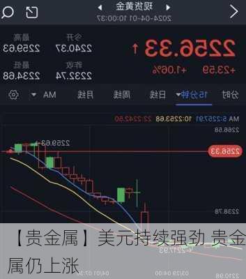 【贵金属】美元持续强劲 贵金属仍上涨