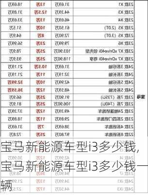 宝马新能源车型i3多少钱,宝马新能源车型i3多少钱一辆-第2张图片-苏希特新能源